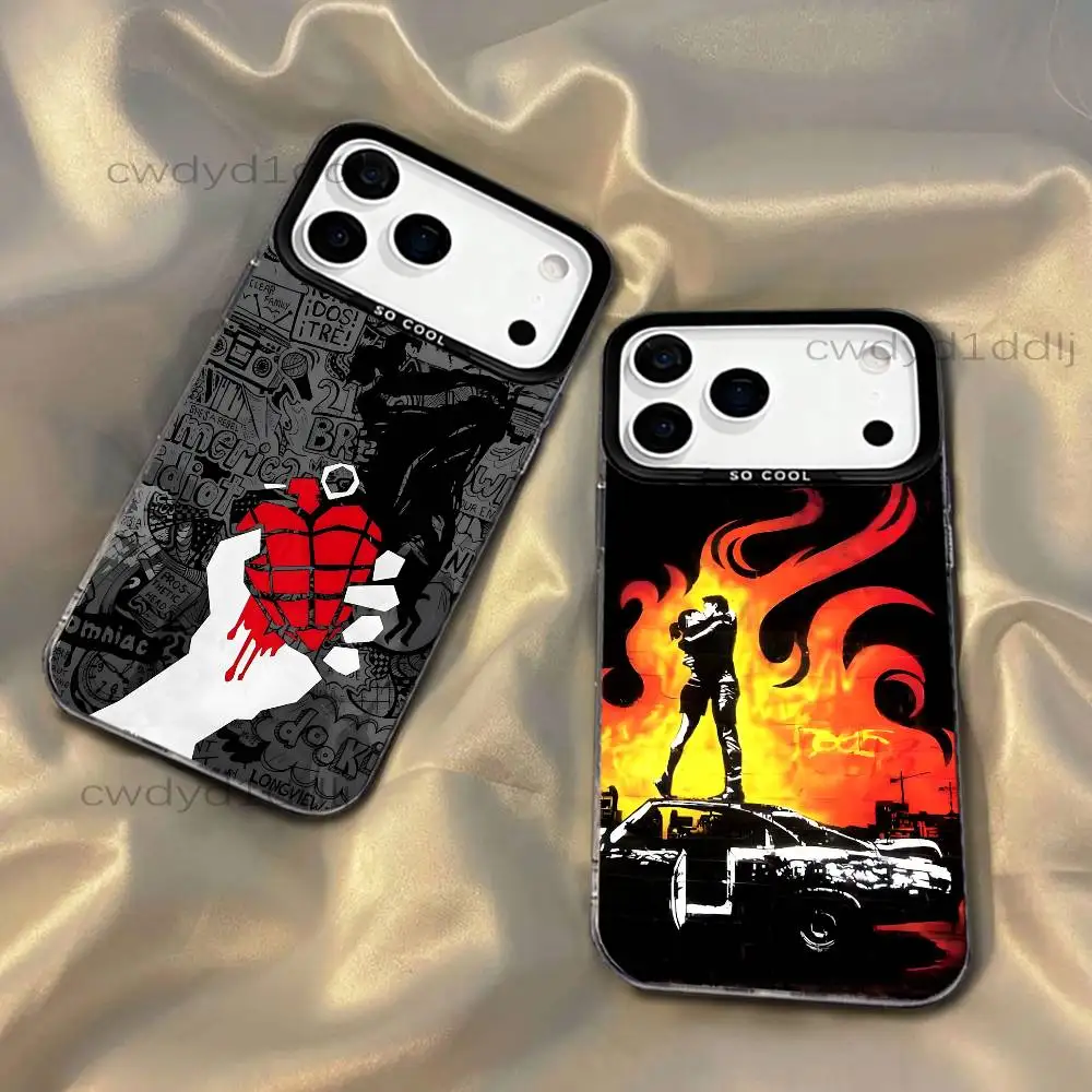 

G-Green Day American Idiot Dookie For iPhone 17,16,15,14,13,12,X,8,Pro,Max,Plus,SE4,Air,Mini Black IMD Matte Case