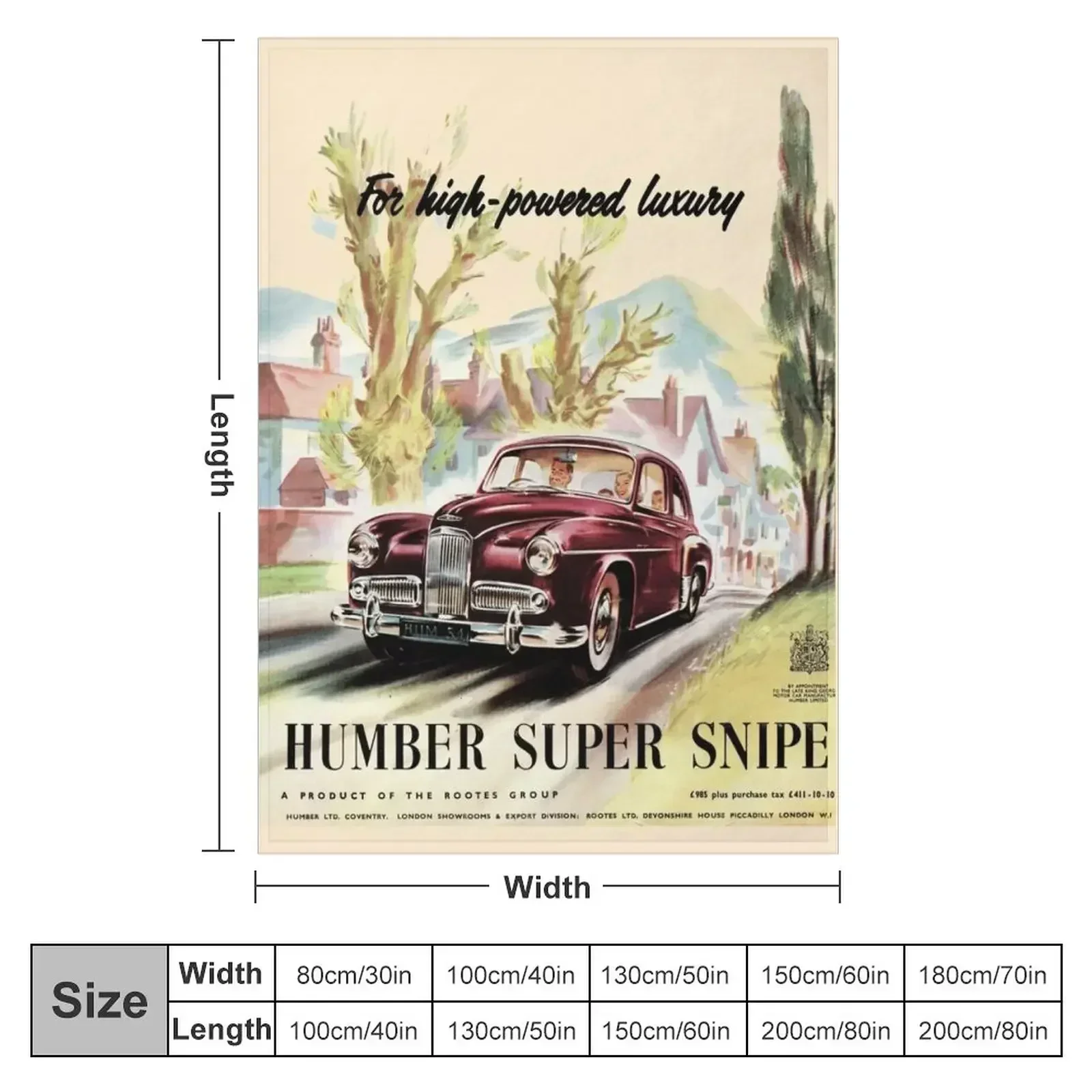 HUMBER SUPER SNIPE Throw Blanket decorative Winter beds Sofas Blankets