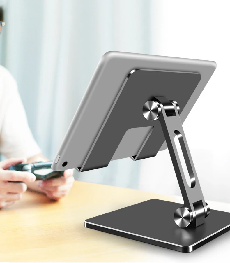 Aluminium Alloy Phone Holder Table Stand Mobile Smartphone Support Tablet Desk Portable Metal Cell Phone Holder for IPhone IPad