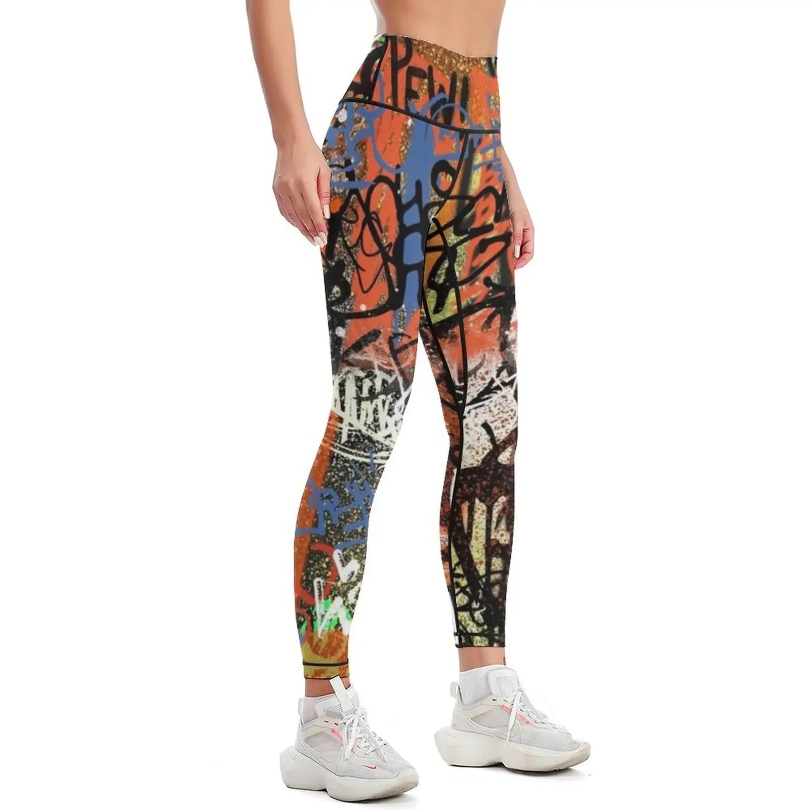 WALLART STREETART GRAFFITI SPRAY SPLASH Leggings push up fitness sport set Womens Leggings