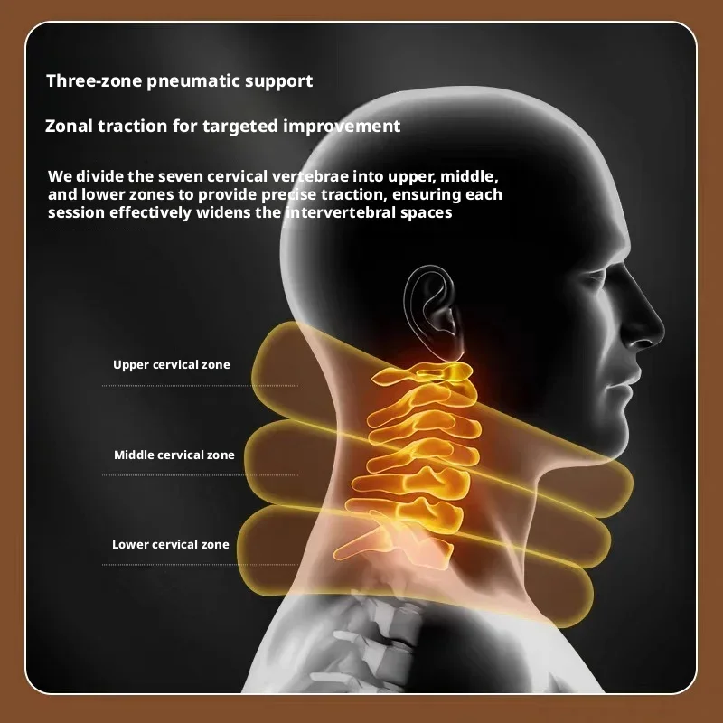 Medical Grade Inflatable Neck Stretcher Cervical Traction Device Comfortable Home Use Posture Correction Brace Support