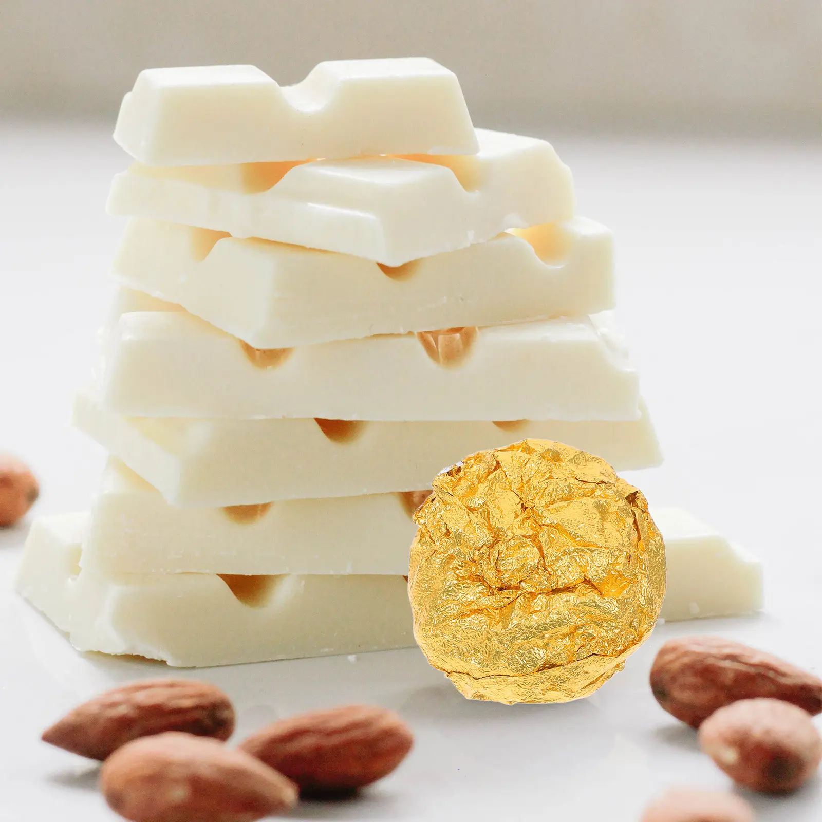 100 Piezas de Envoltorios de Papel de Aluminio Dorado con Textura de Cáscara de Naranja para Chocolate, Dulces, Té, Pasteles y Golosinas