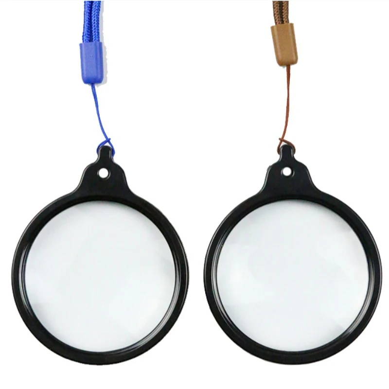 Hanging Magnifying Glass For Elderly Reading Students Kindergarten Children Chest Hanging Portable Megaloscope With Rope