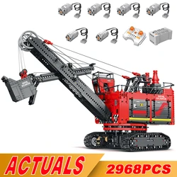 NEW 2968pcs Technical Front Shovel Rope Excavator Car Building Blocks The APP RC Motorized Excavator Model Brick Toys Kids Gifts