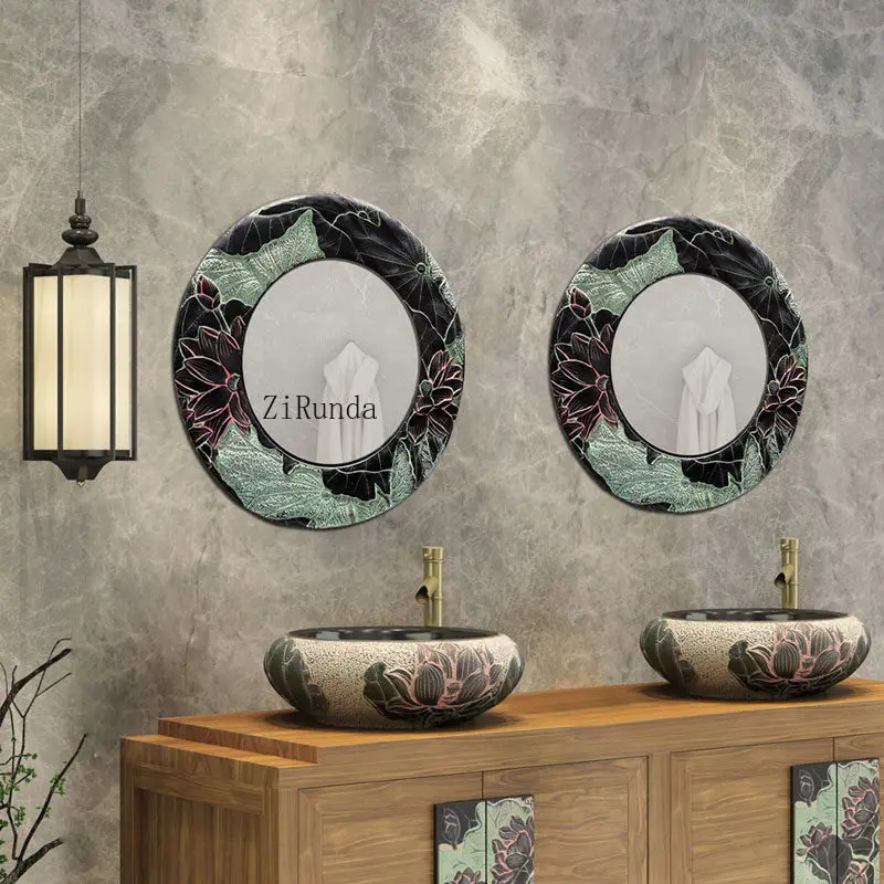 

Тумба для ванной из массива дерева с двойной раковиной, тумба-умывальник с раковиной на столешницу