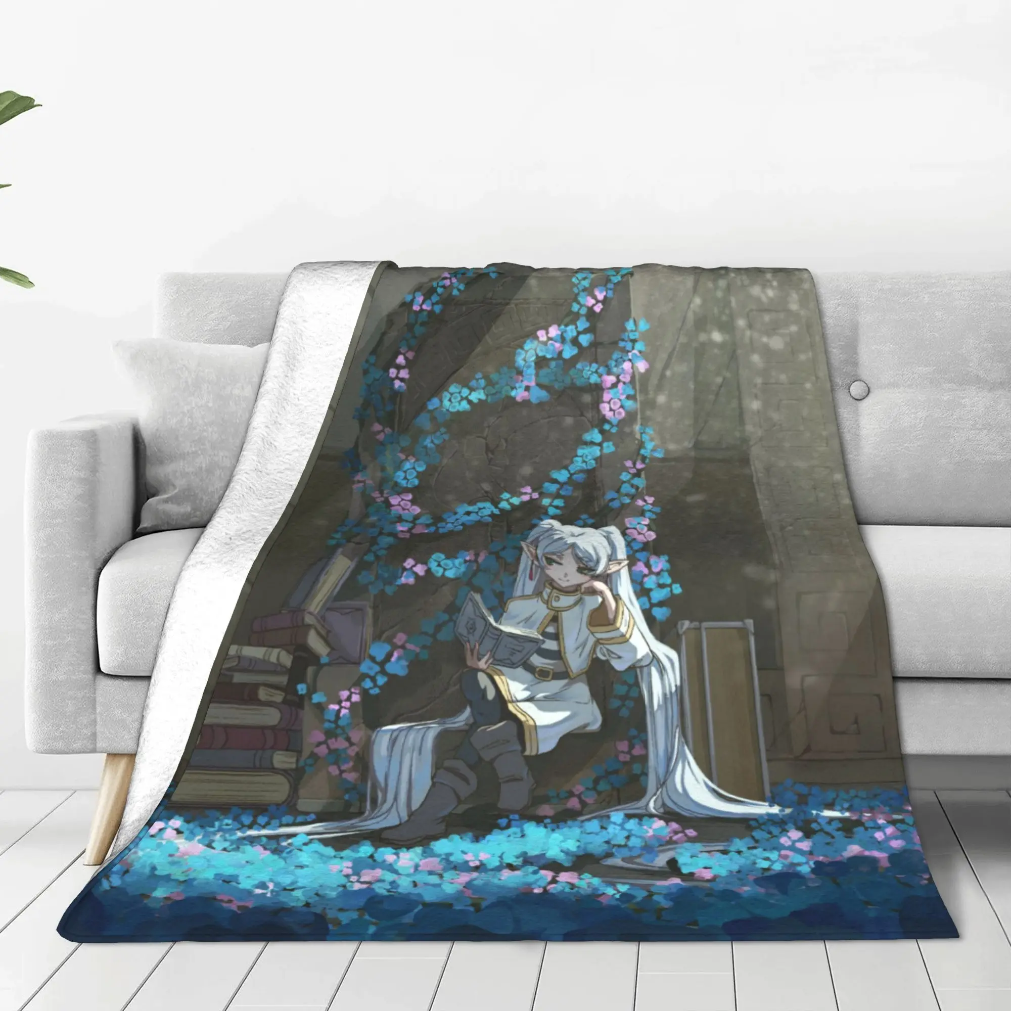 Frieren Beyond Journeys End Blanket All Season   Cute Ultra-Soft Throw Blankets For Car Outdoor Bedding Throws