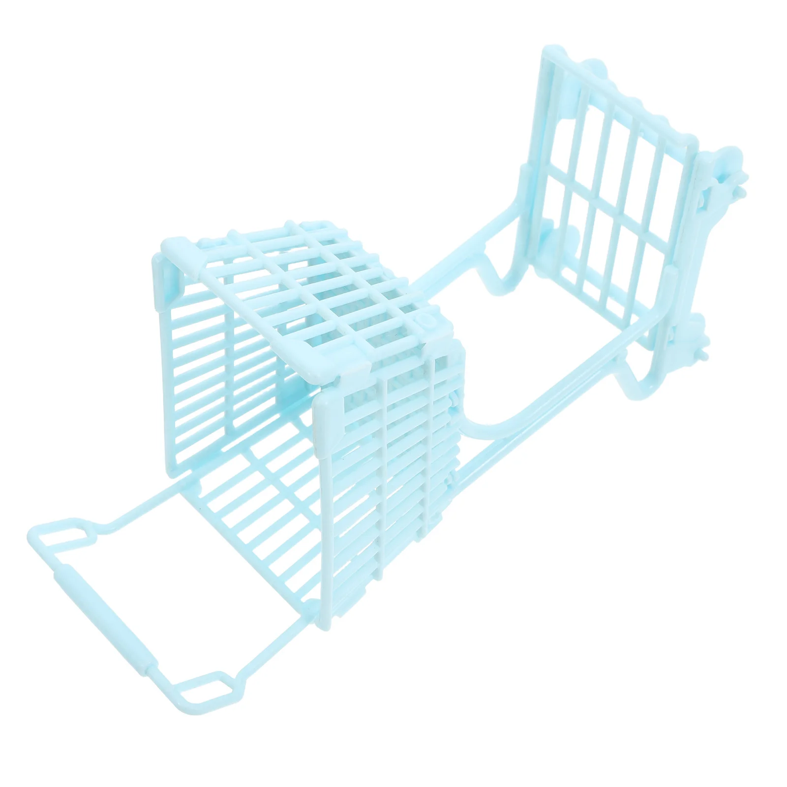 

1pcs Mini Shopping For Toddlers Small Cart With Handle Pink Trolley Pretend Storage Organizer Roleplay Game Baby Cart