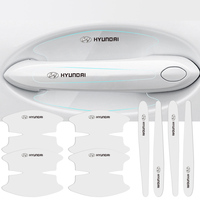 8pcs Car Door Handle Stickers Transparent Protector Film For Hyundai Genesis I10I20I30I40IX20IX35Kona Getz