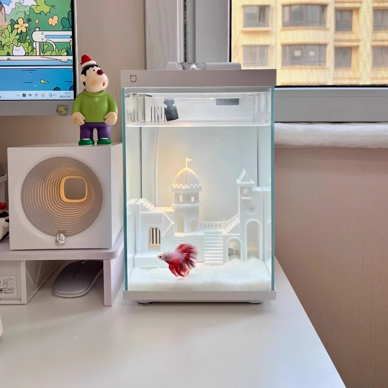 Creative 3D printed architectural model ornaments, home desktop decorations, fish tank landscaping props, underwater castles