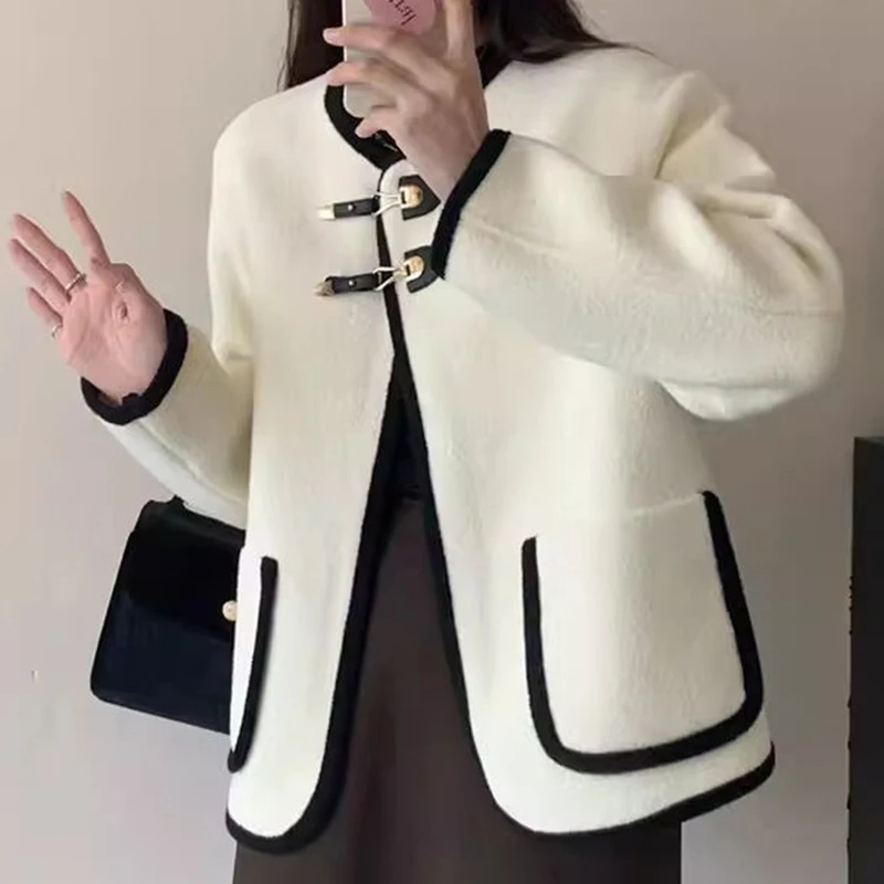 

Women's All-matched Stylish Coat 2025 Trendy Autumn Knitted Long-sleeves Cardigan Ladies Elegant Fashion Commuter Coats
