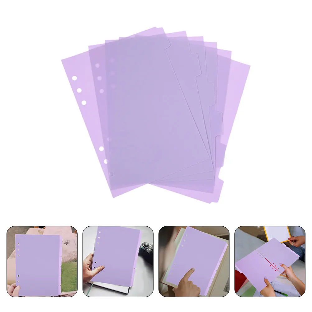 

12 Pcs Notebook Pagination Management Tool Colorful PP Binder Separators Page Tabs Index Dividers Classified Labels
