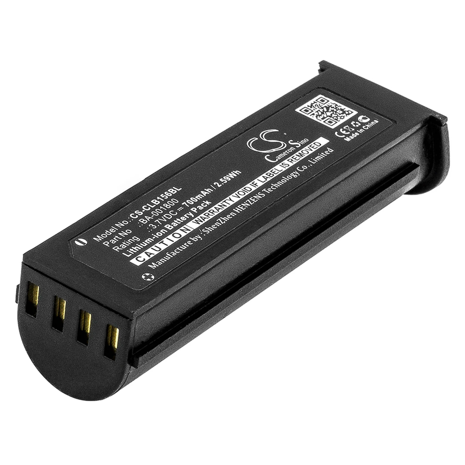 Barcode Scanner Battery For CipherLAB:BA-001800,KB1A371802963,1560,1562,1564,--700mAh / 2.59Wh--Li-ion--3.70V