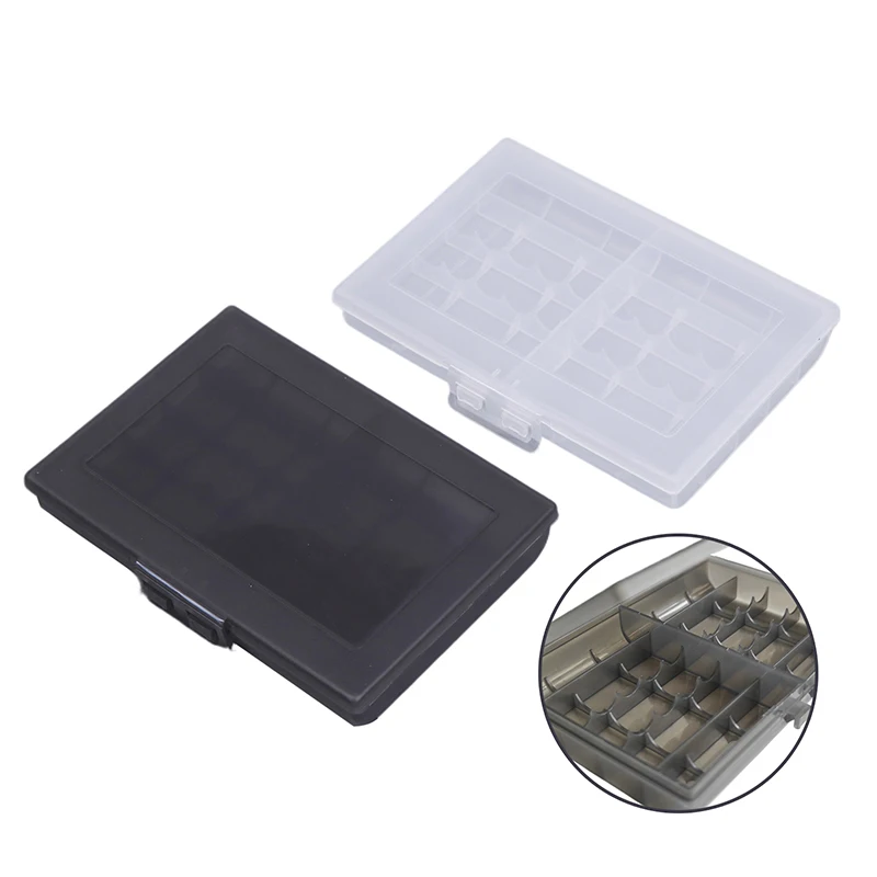 1PC Battery Holder 10 Grid AA AAA Plastic Battery Holder Case Organizer Container Batteries Storage Box Holder Hard Case Cover