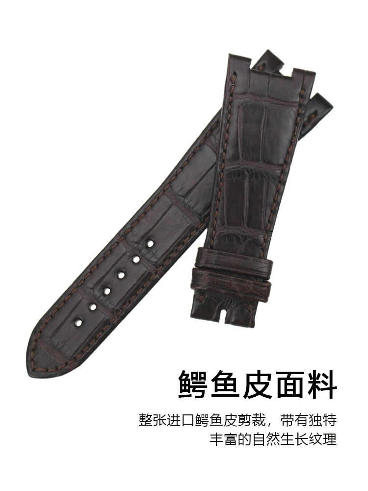 For Patek PhilippePPElegant series Nautilidae genuine leather strap5711/5712RAmerican crocodile leather watch strap