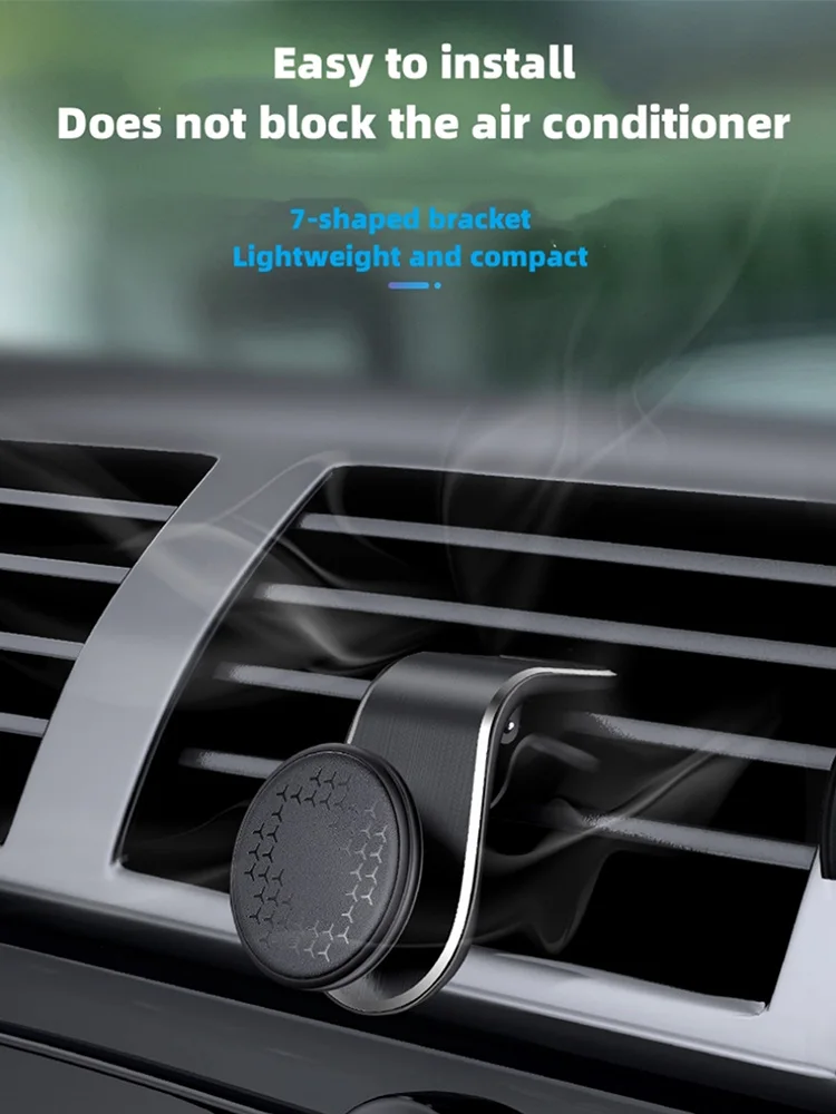 Support magnétique pour téléphone de voiture, support magnétique pour grille d'aération, support de téléphone portable GPS pour voiture, support de voiture pour iPhone, Samsung, Xiaomi