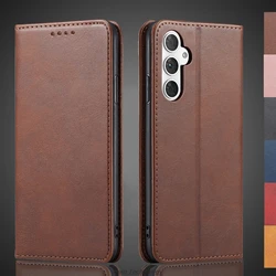 Magnetic attraction Leather Case for Samsung Galaxy A55 A56 A57 5G Holster Flip Cover Case Wallet Bags Capa Fundas Coque