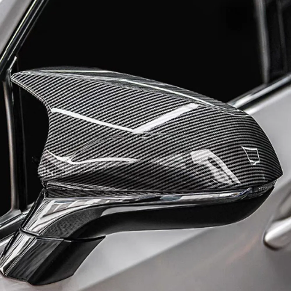 Carbon Fiber Texture Mirror Covers For Lexus RX350 RX450H NX200 NX300 NX260 Horn Style Exterior Decorative Shell Accessory