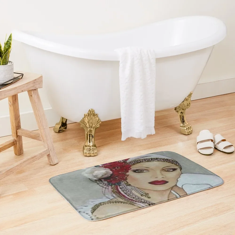FLAPPER WORLD : Vintage 1929 Fashion Magazine Advertising Print Bath Mat Rug Foot Front Door Carpet Anti Slip Mat