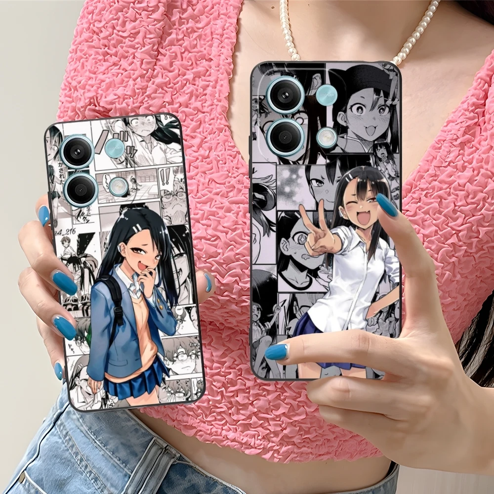 Hayase Nagatoro Anime Mobile Cell Phone Case for Xiaomi Redmi Note 13 12 11 10 9 8 7 6 S A Pro Lite Plus 5G Black Cover Shell