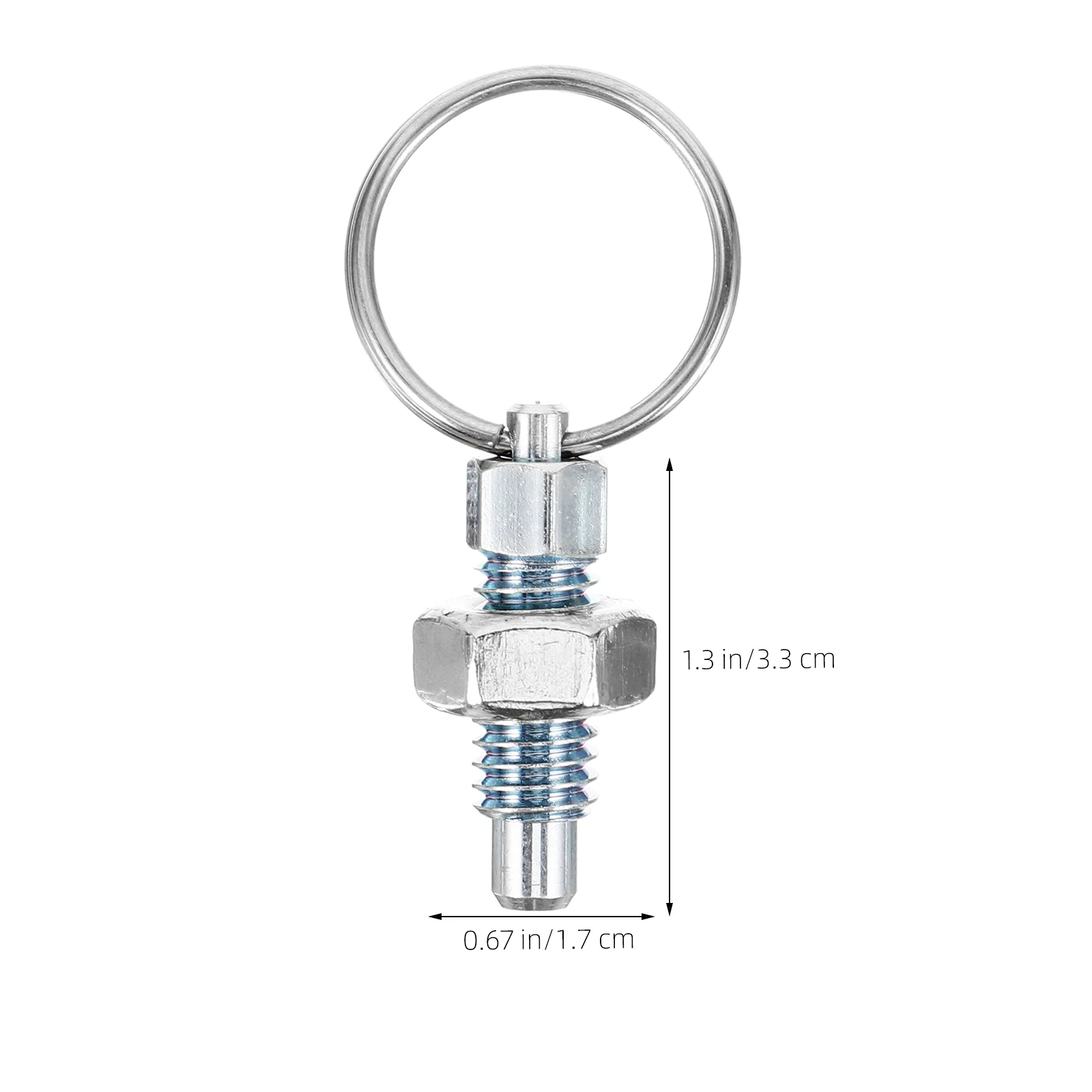 2 Pcs Plunger Pin Spring Loaded Latch Steel Retractable with Pull Manual Mechanical Accessories