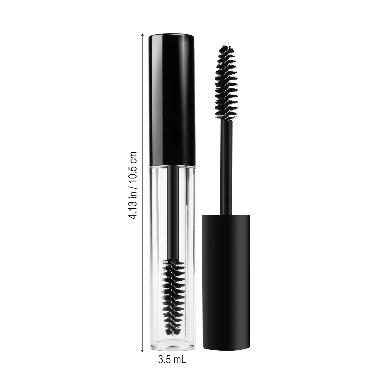 6-teiliger Mascara-Röhrenbehälter, leere Wimpernflasche, Creme, Luftverkehrskontrollbürste