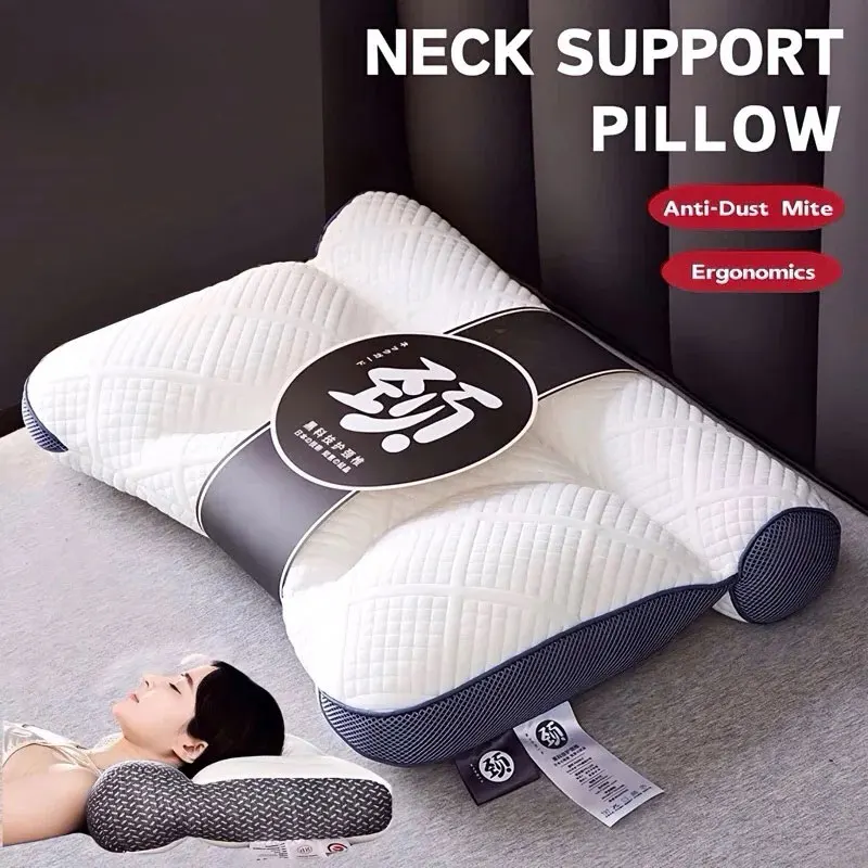 Cervical Pillow PE Hose Filled Sleeping Pillow Japan Style Orthopedic Soft Pillow Neck Protection Cushion 1PC 40x58cm Bedding