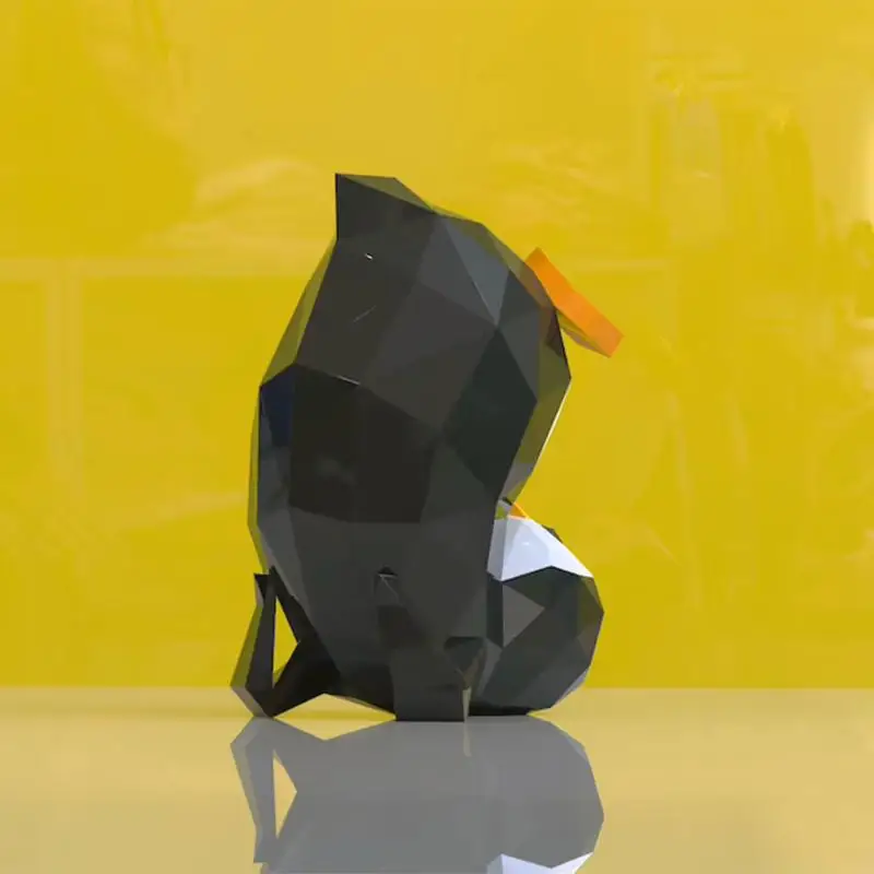 30 ซม.เพนกวินกระดาษน่ารักสัตว์ DIY Papercraft 3D Handmade Origami เครื่องประดับตกแต่งโต๊ะสร้างสรรค์ของเล่นเพื่อการศึกษา