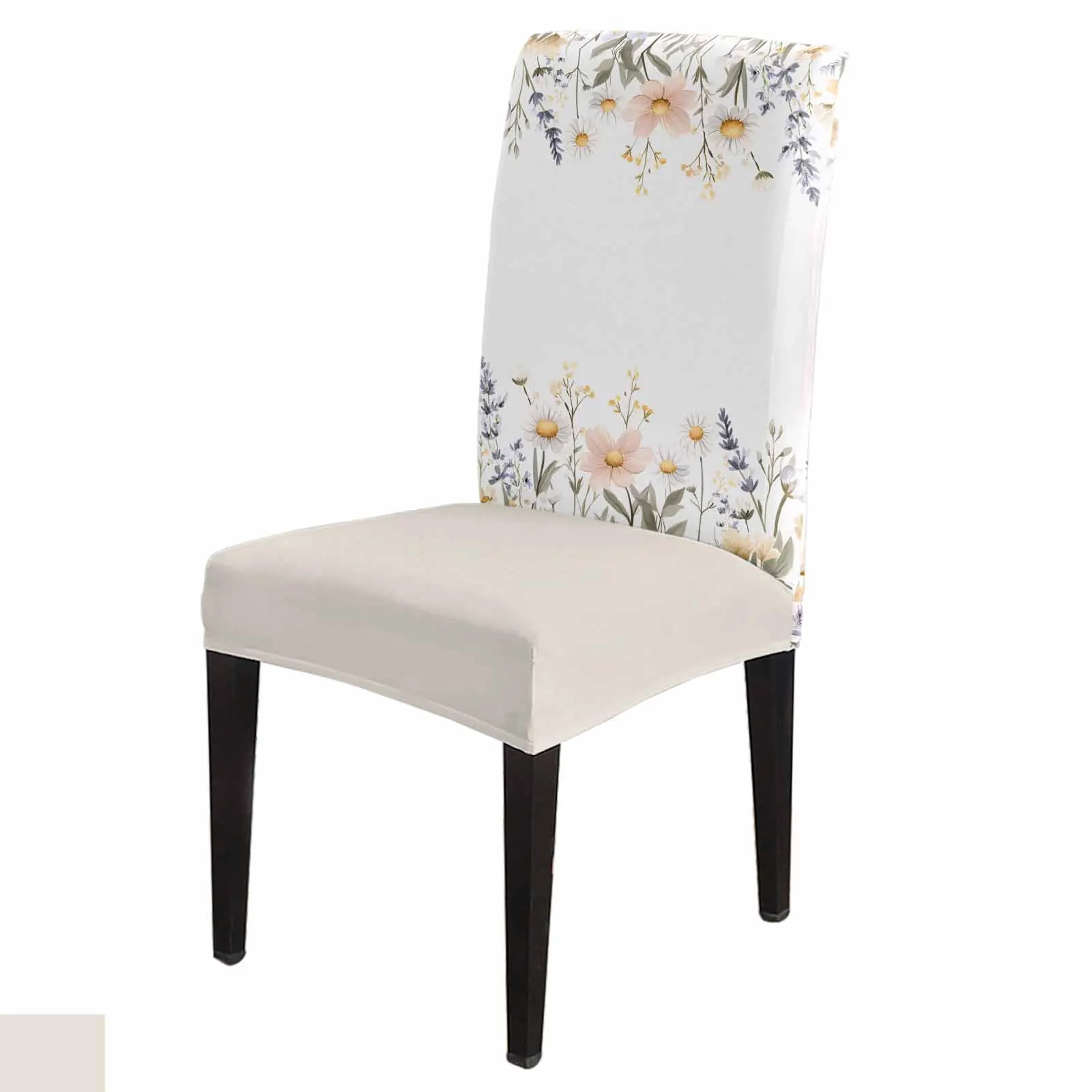 

Пасторальный весенний чехол на стул с белыми цветами для столовой, кухни, скатерти, домашний декор