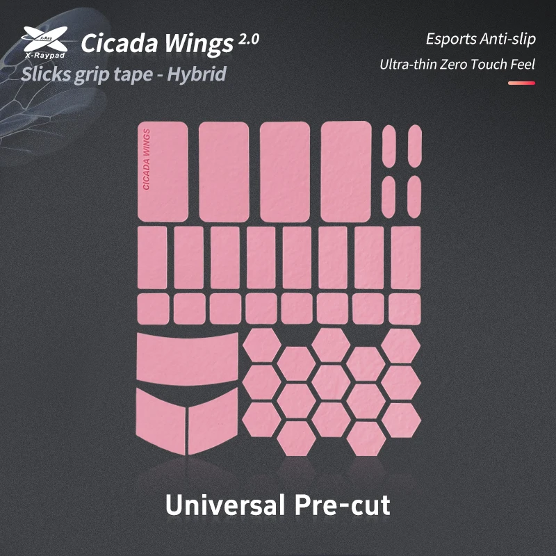 Taśma antypoślizgowa X-Raypad Cicada Wings V2 Slick DIY do myszy, ręcznie robione naklejki antypoślizgowe na mysz, naklejki na ślizgacze, odprowadzające pot. — zdjęcie produktu 3