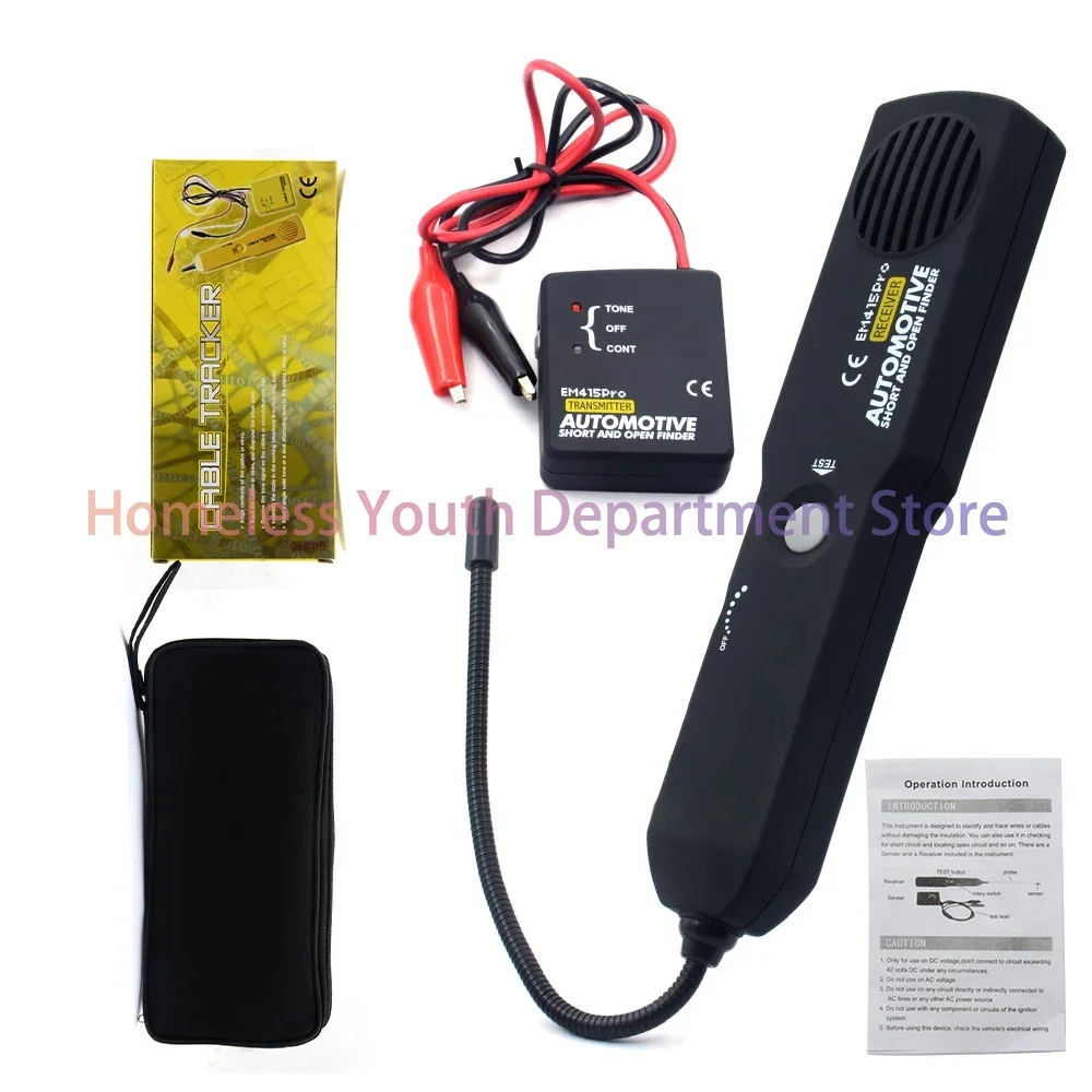 EM415PRO Automotive Cable Tracker Open Wire Finder Universal 6-42V DC Find Automotive Breakpoint and Circuit Breaker Tester Tool