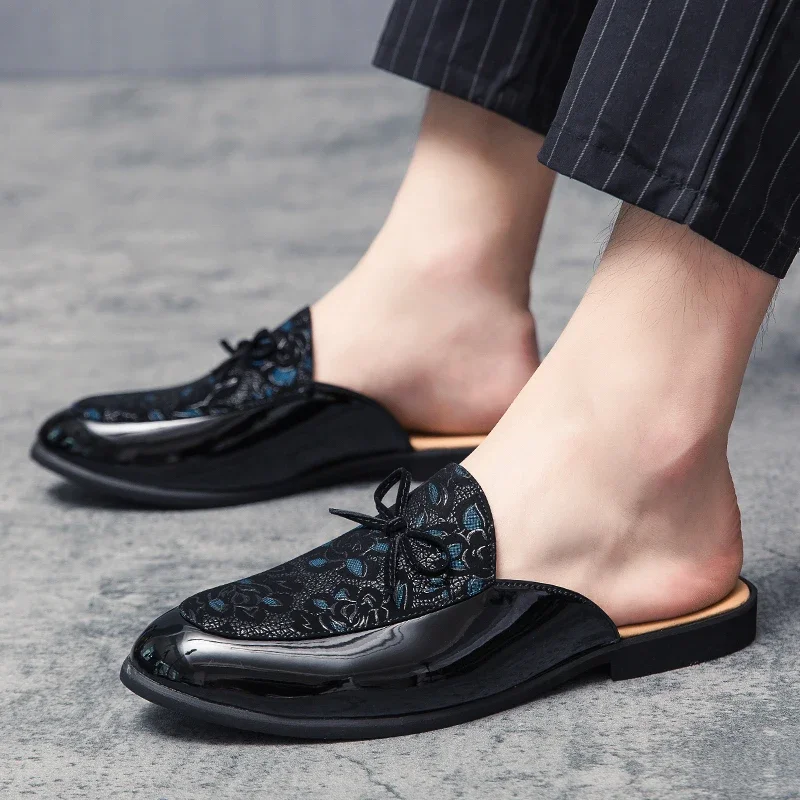 Tassel Loafers Summer Slip-On Half Loafers Men\'s Casual Mules Shoes Driving Shoes Fashion Mens Moccasins Banquet Social Shoes