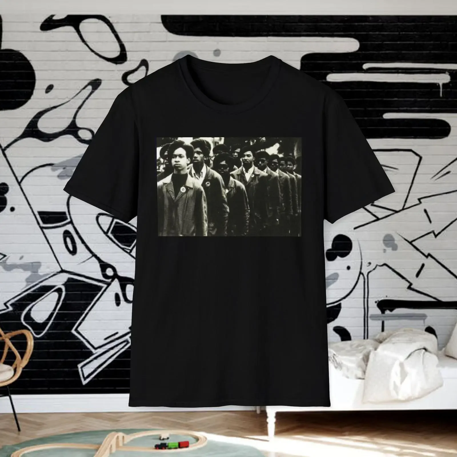 1968 Oakland Black Panthers March Formation Vintage T shirt Civil Rights History Month Juneteenth Protest Revolutionaries Afro