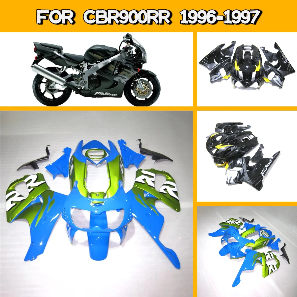 For 1996 1997 Honda CBR 900RR ABS Painted Fairings Perfect Fit 96 97 CBR900RR Easy Install Fairing Kit