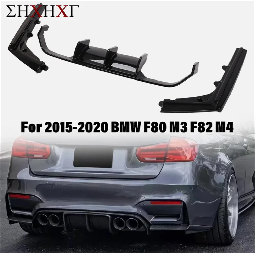 

Carbon Fiber Rear Diffuser Bumper Spoiler Guard Protector Skid Plate Bumper For BMW F80 M3 F82 F83 M4 4 Series 2014 2015-2017