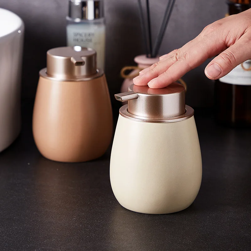 400ml  soap dispenser ceramic bubble bottle soap dispenser press type hand sanitizer bath gel shampoo mousse foam sub bottle