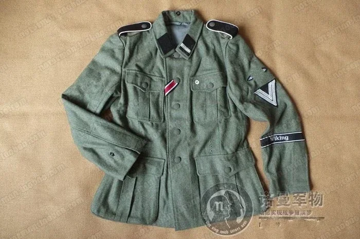 VINTAGE STYLE  ELITE  M40 EM FIELD WOOL TUNIC MASTER SERGEANT COAT Work Wear UNIFORM WIKING CUFF TITLE Obergefreiter rank