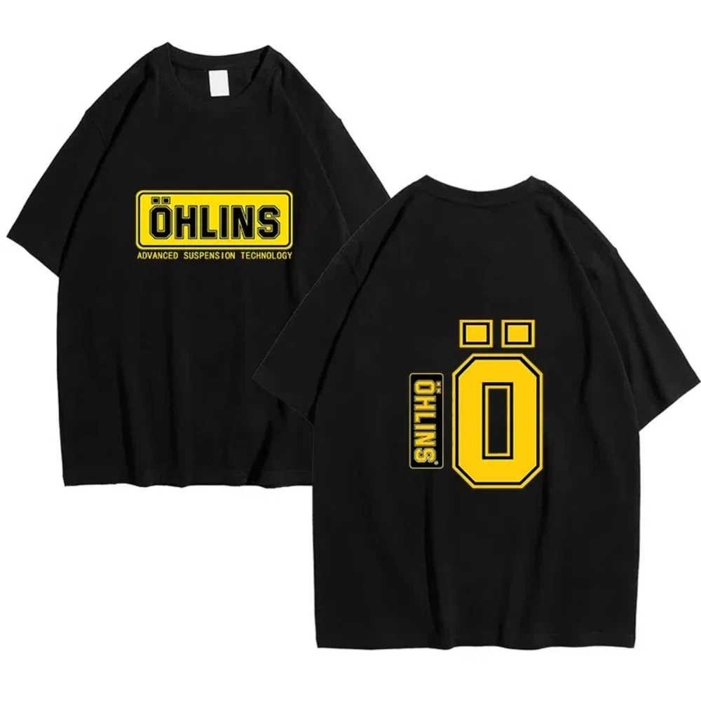 

2025 New Men's Unique Ohlins Sports Racing T-Shirt Pure Cotton Casual Shock Ohlins RXF34 M.2 Men's Comfortable and Popular Tee