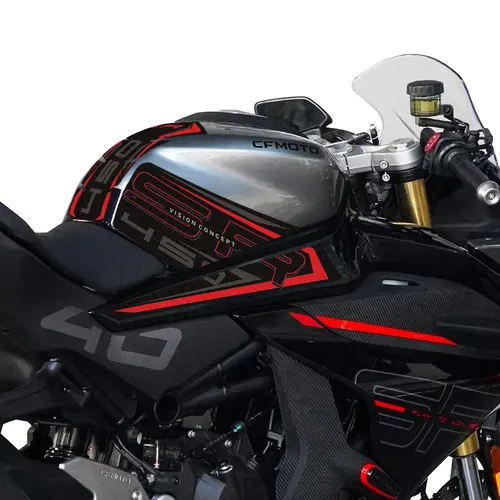 Imagen 2 del producto Kit de calcomanías adhesivas esmeriladas para accesorios de motocicleta 450SR, Protector de almohadilla de tanque de combustible antideslizante para CFMOTO 450SR