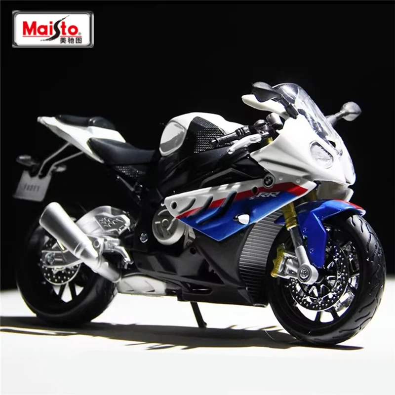 

Гоночный мотоцикл Maisto 1:12 BMW S1000RR, модель из сплава, Литые металлические модели для пересеченной местности, уличный мотоцикл, имитация, детские подарки