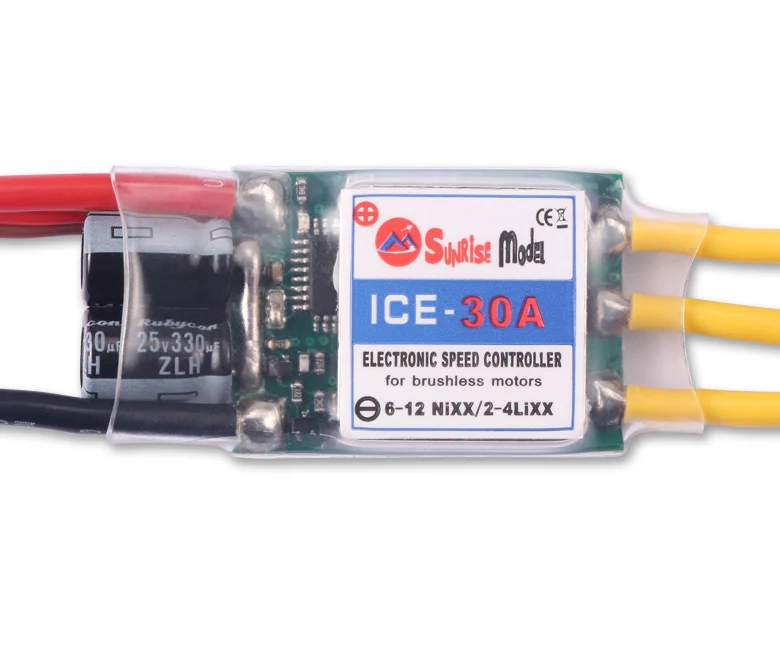 Sunrisemodel氷2-6sヘリコプター飛行機ブラシレスesc bec出力18A 30A