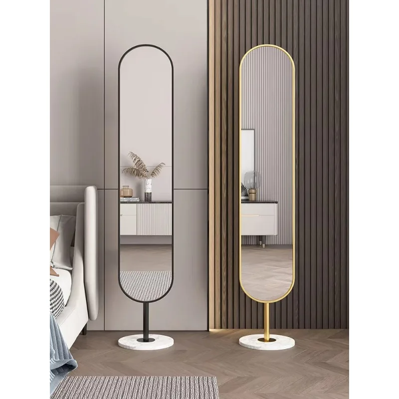 Space-saving iron light luxury mirror, narrow frame 3D frame, with storage space