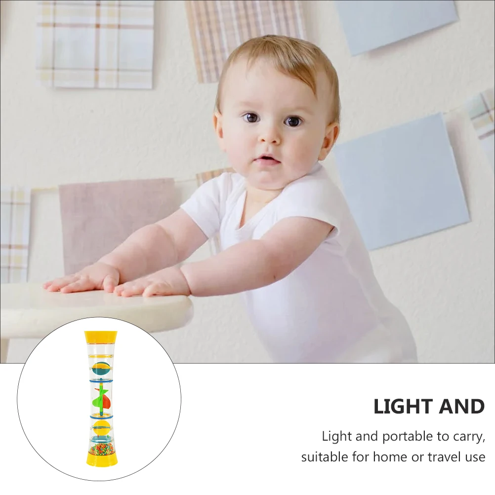 

Rain Sound Rattle Kaleidoscope Educational Baby Hand-Eye Coordination Plastic Rotating Plaything Cognitive Training Grab