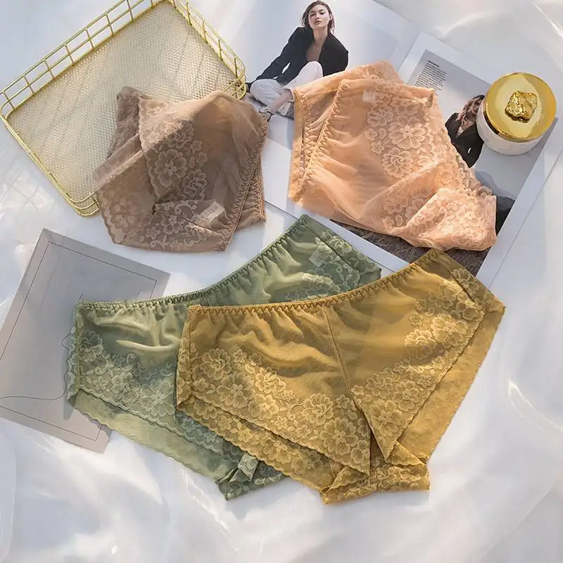 Culotte en dentelle taille متوسط صب نسائي، culotte مثير، sous-vêtements صب الحشو، culotte pour الكبار، tricoté uni tein