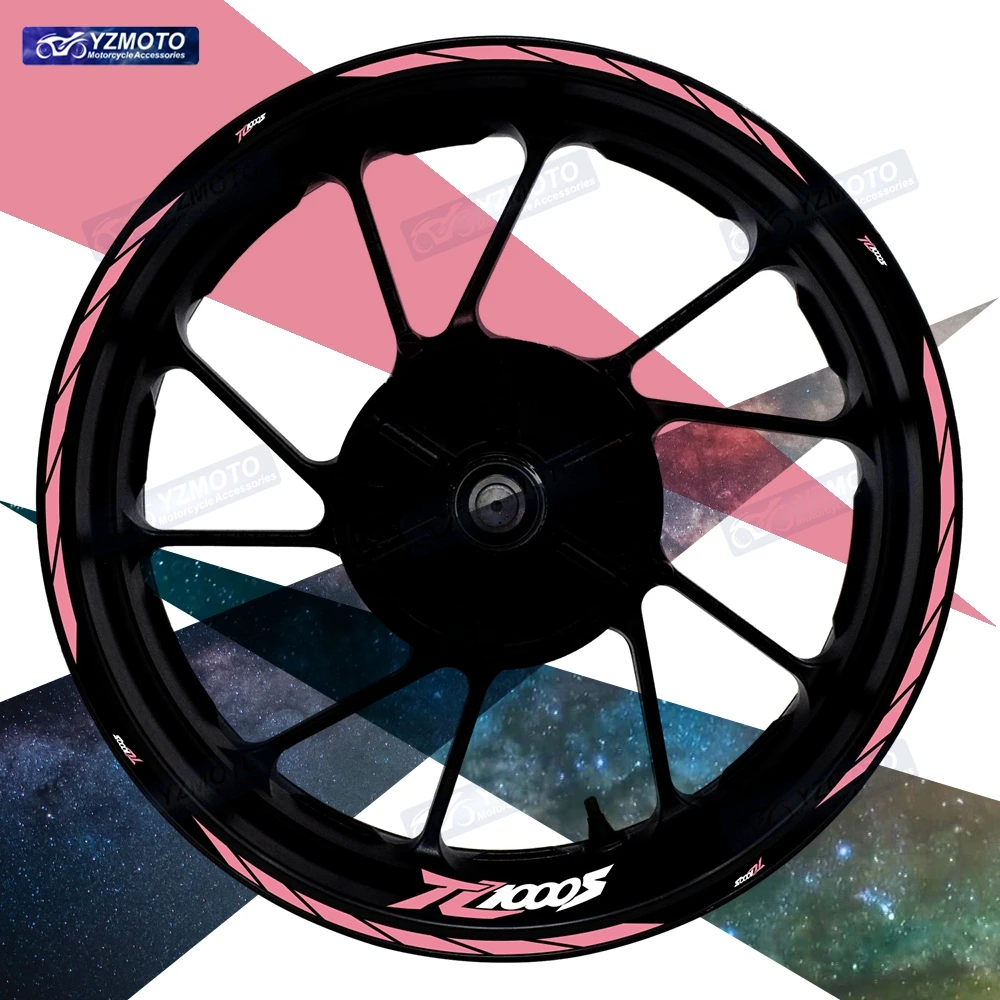 

For TL1000S Motorcycle 17 Inch Front And Rear Racing Wheel Sticker Hub Decal Decorative Reflective Waterproof Rim Stickers