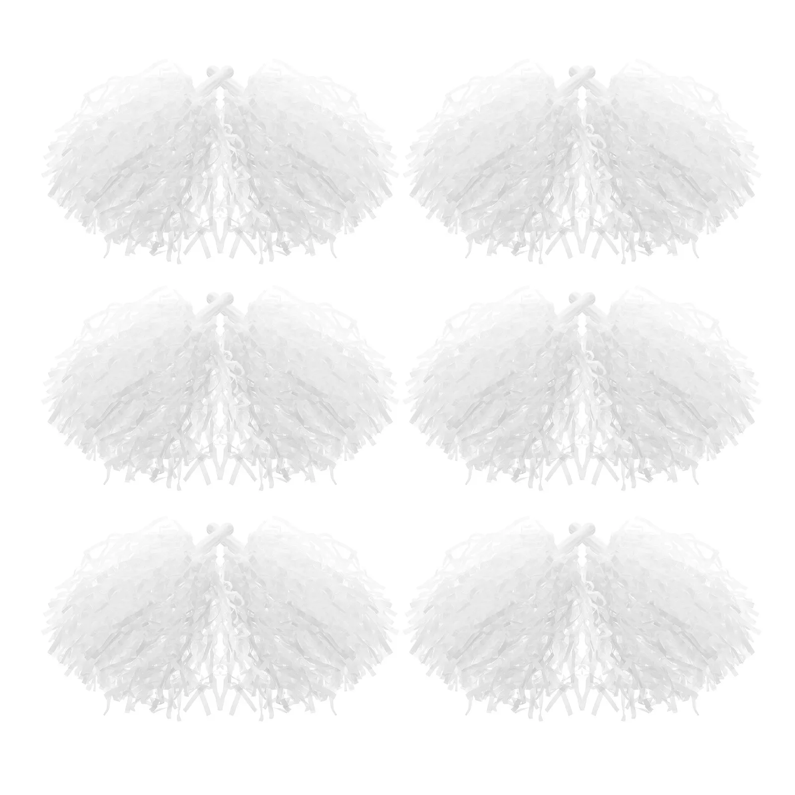Cheerleading Pom Poms 12 Pack Metallic Glitter Handheld Dance Performance Props Reusable Party Supplies