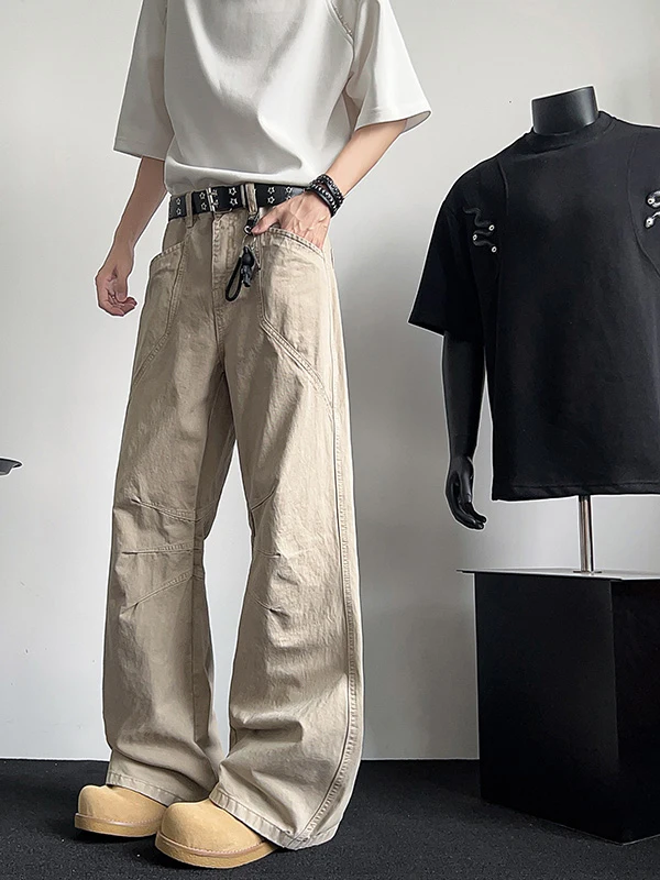 

Мужские джинсы Waed Workwear свободного кроя, прямые, повседневные, широкие, в пол, в стиле ретро, американские, весна-осень