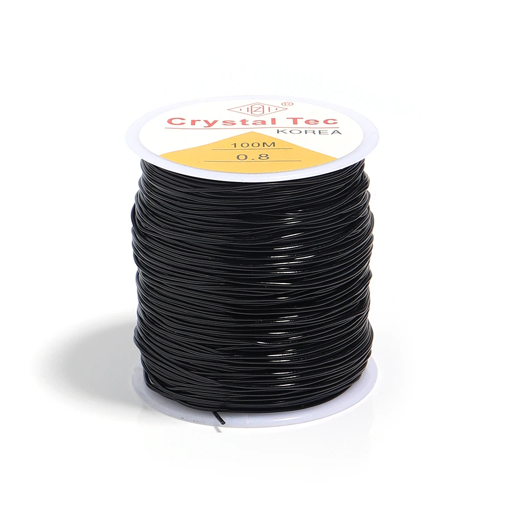 0.4-1.5mm fio elástico de cristal transparente diy miçangas cabos elásticos para fazer jóias suprimentos fio corda linha elástica