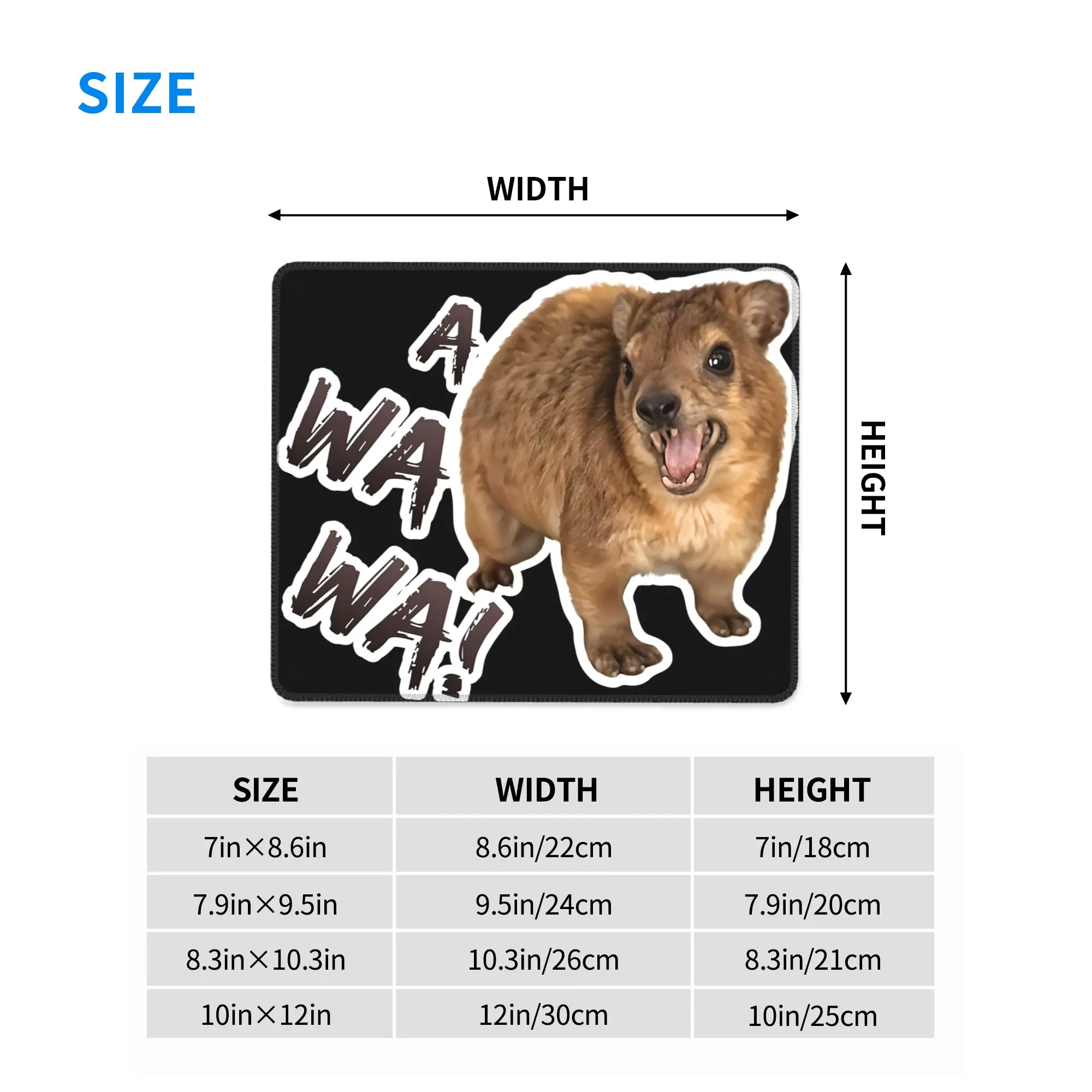 Awawa Angry Screaming Rock Hyrax Mouse Pad Computer Keyboard Mouse Mat Gamer PC Laptop Desk Mat Office Accessories Table Mats