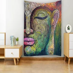 Datura tapestry wall hanging meditation Buddha art tapestry home wall decoration psychedelic hippie room background cloth