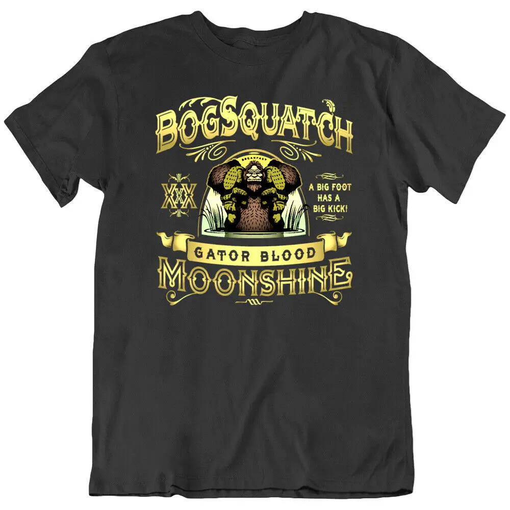 Bog Squatch Gator Blood Moonshine Sasquatch Bigfoot Funny T Shirt Tee Gift New